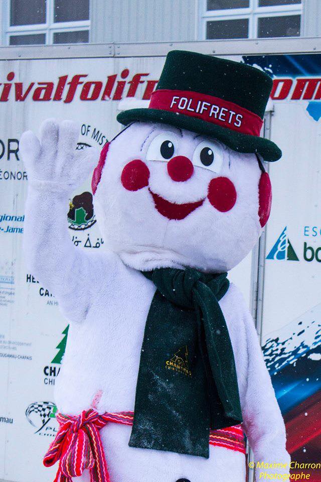 La mascotte Folifrets, le bonhomme des neiges du festival